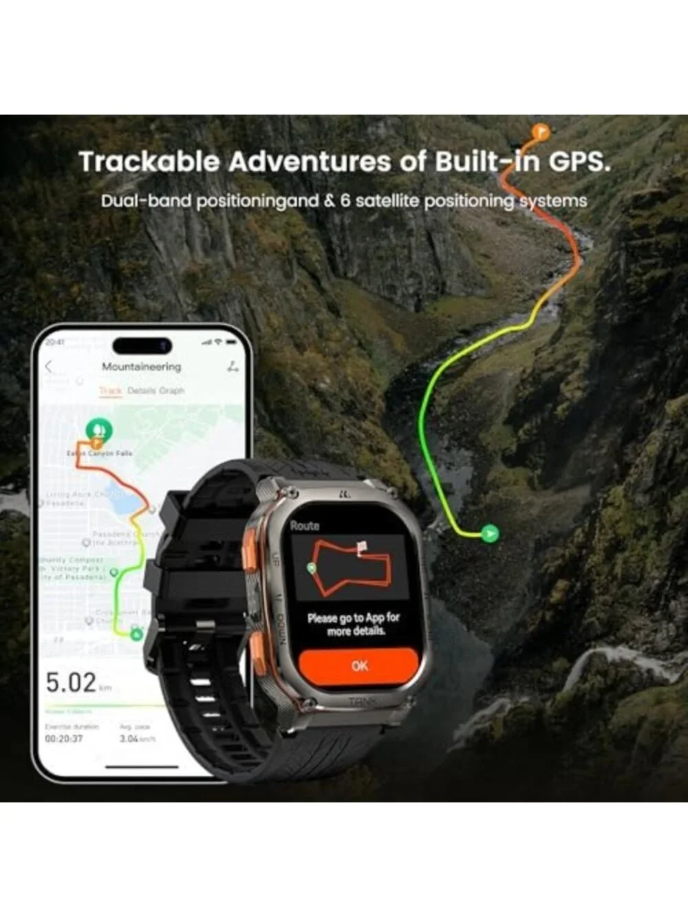 Ultra Smart Watch with Dual-Band GPS, 5 ATM Waterproof & IP69K Rating